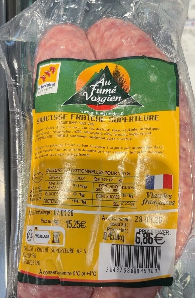 Saucisse fraîche supérieur