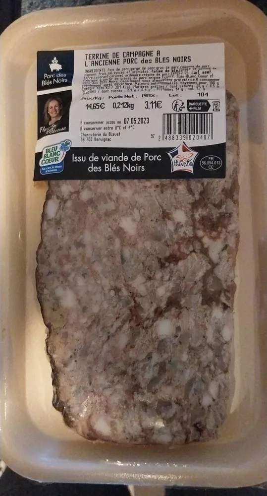 Terrine de campagne à l'ancienne porc