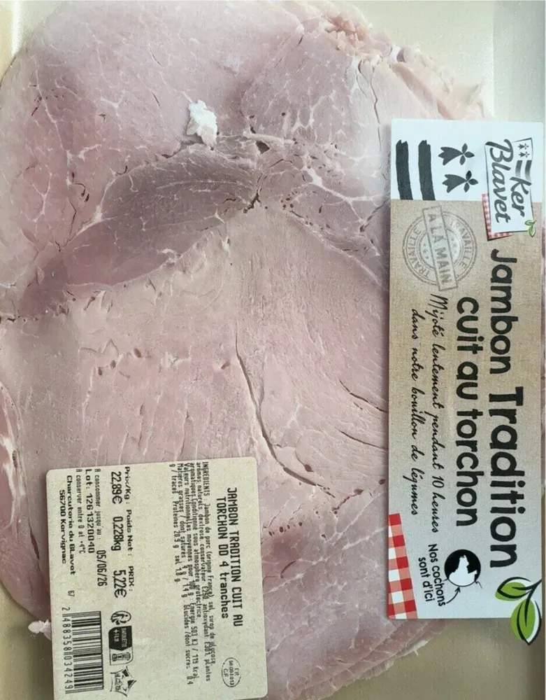 Jambon Tradition cuit au torchon