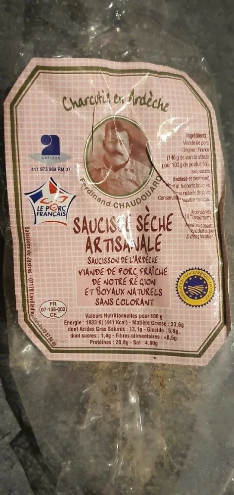 Saucisse sèche artisanale