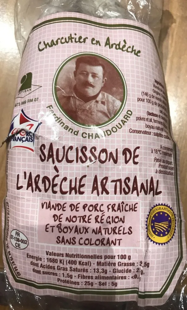 Saucisson de l'ardèche artisanal