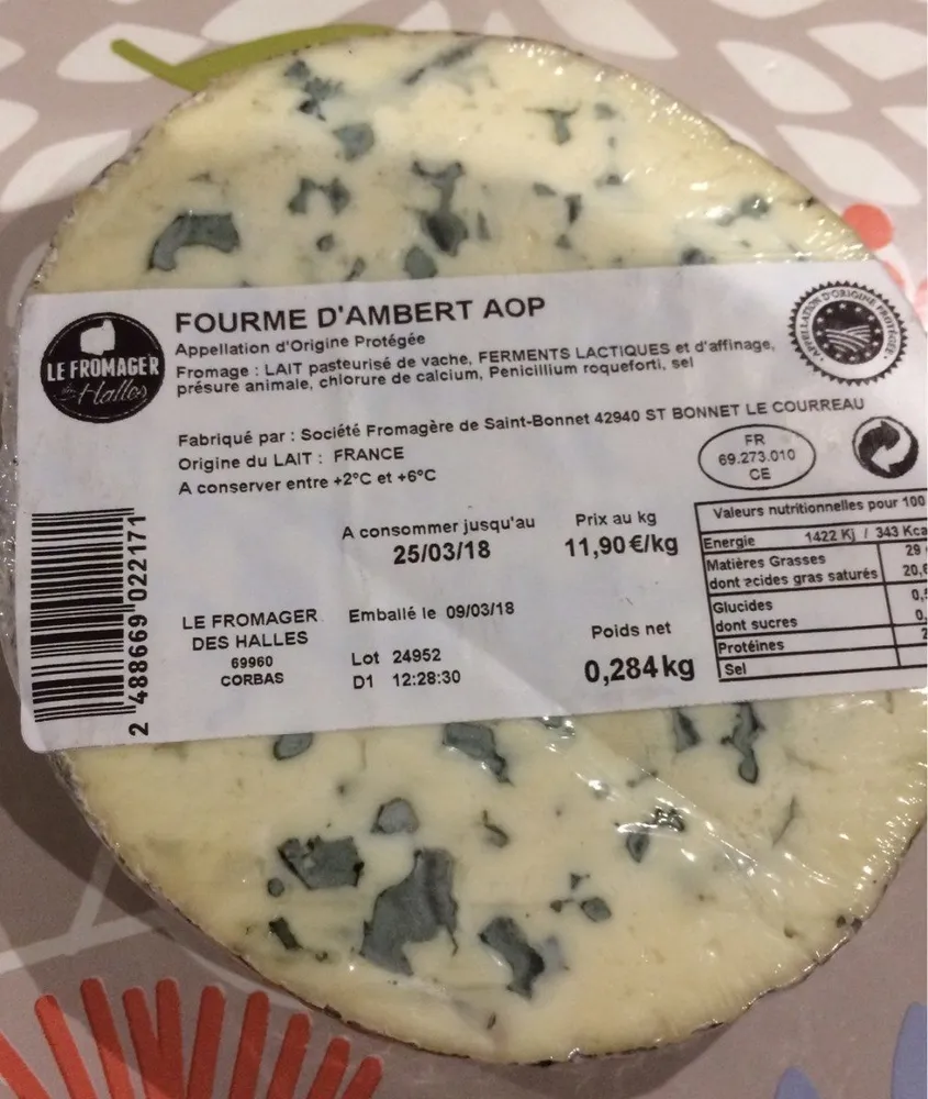 Fourme d'ambert aop