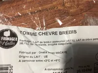 Tomme chèvre brebis