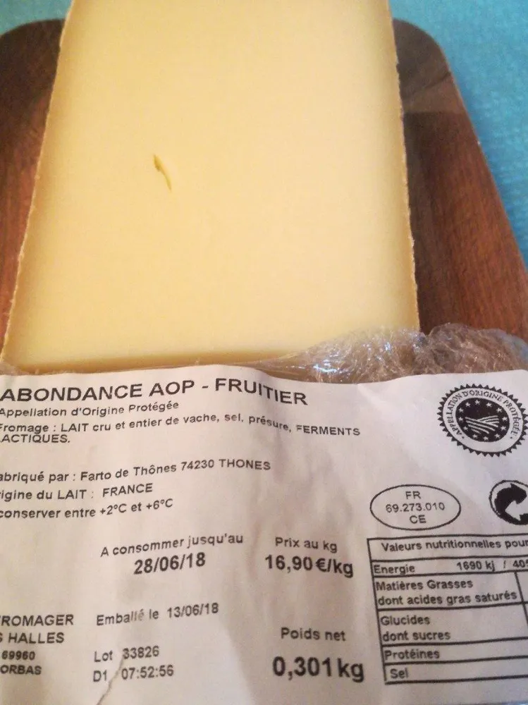 Abondance aop fruitier