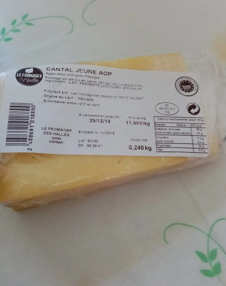 Cantal jeune aop