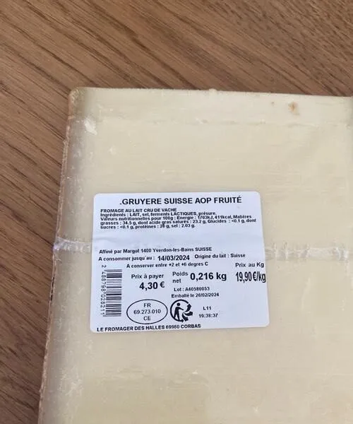 Gruyère suisse AOP