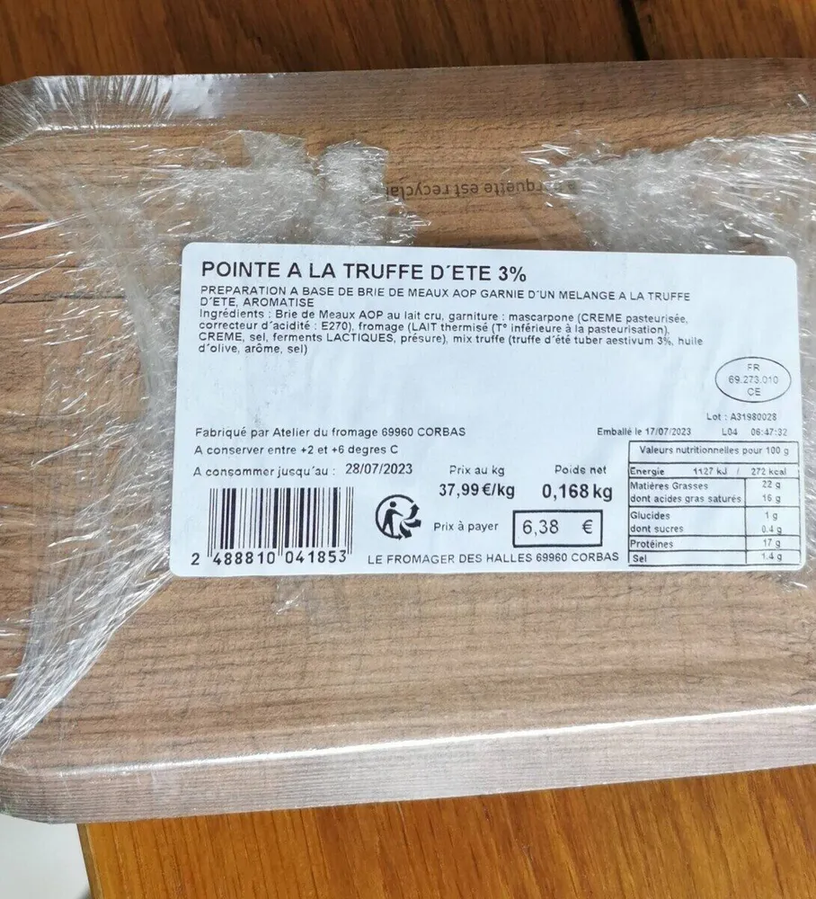 Pointe a la truffe d été 3%