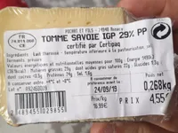 Tomme de savoie igp 29%pp