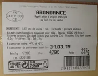 Abondance au lait cru