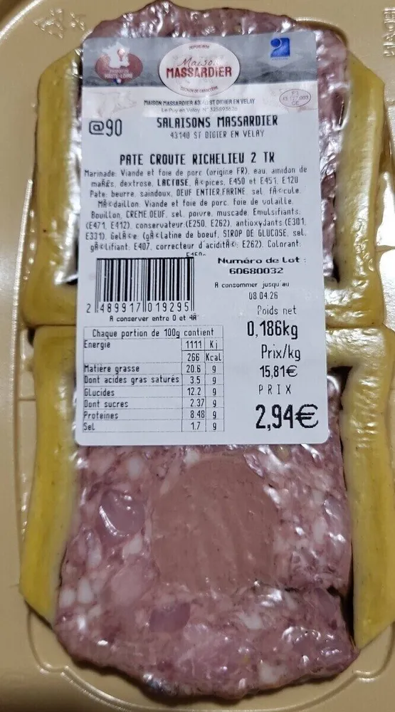 Pâté croûte richelieu