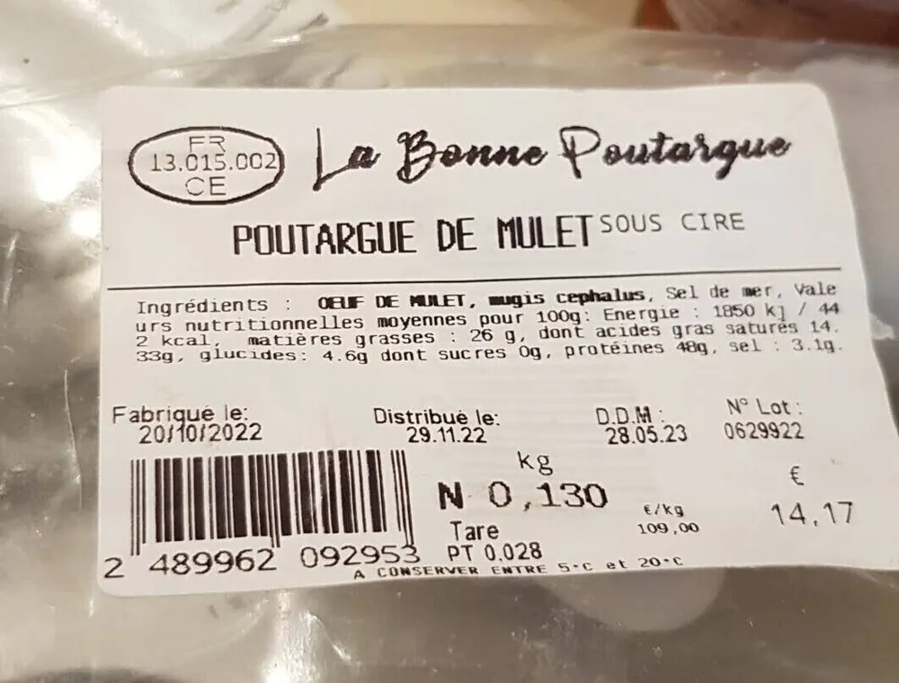 Poutargue de mulet