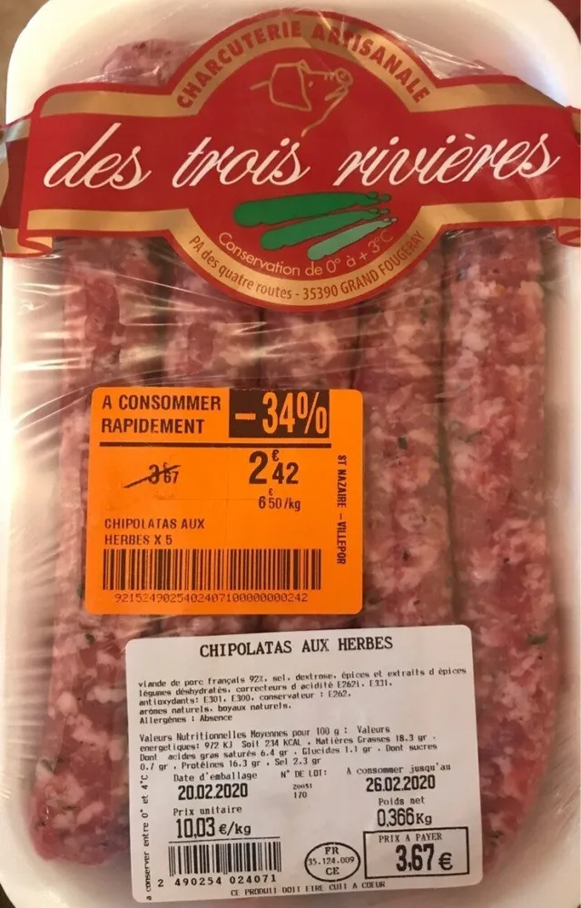 Chipolatas aux herbes