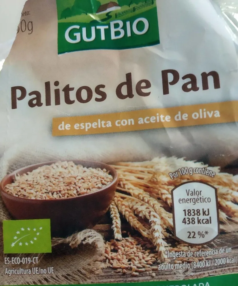 Palitos de pan de espelta