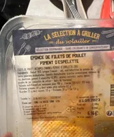 Émincé de filets de poulet piment d’espelette