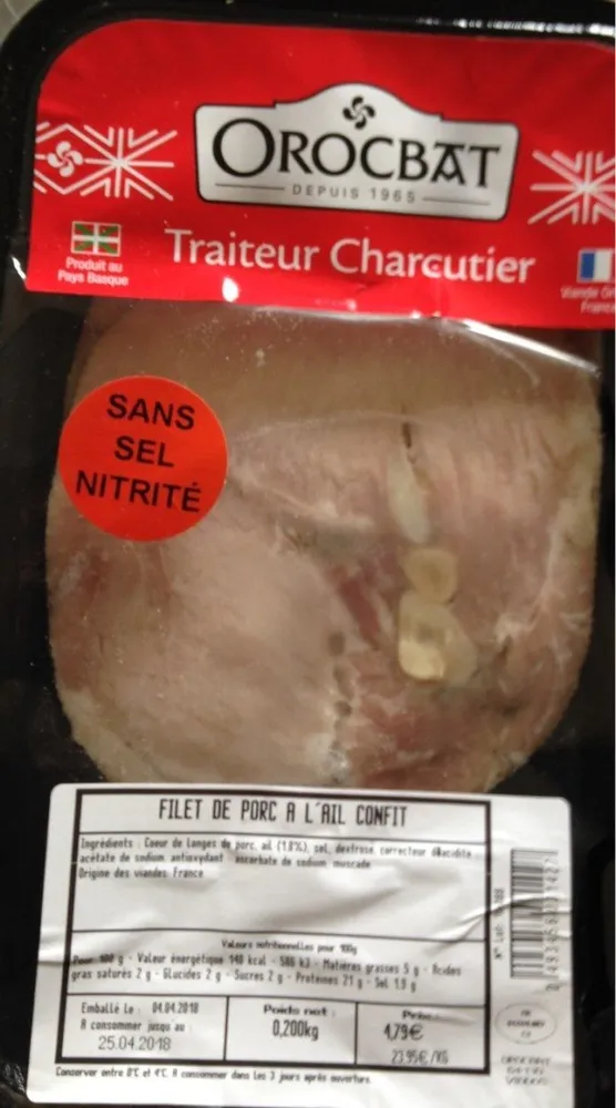 Filet de porc à l'ail confit