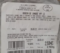 Boudin de langue