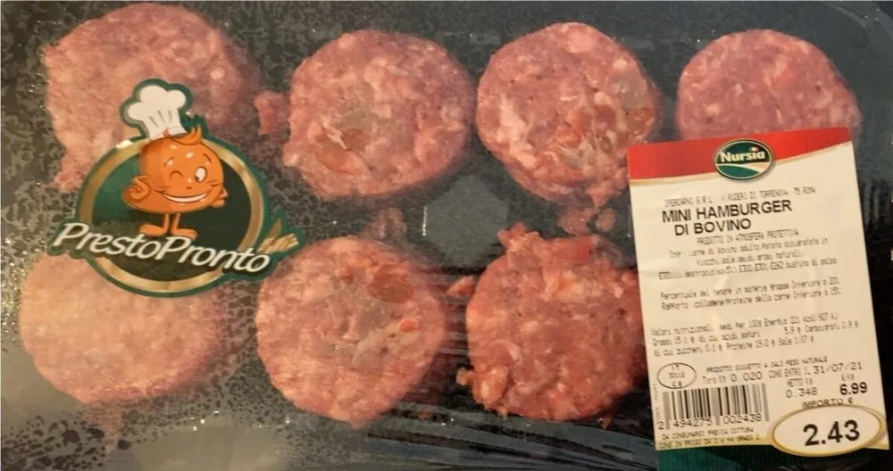 Mini hamburger di bovino