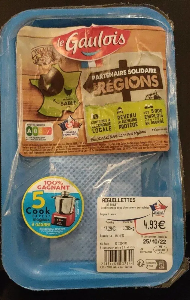 Aiguillettes de poulet