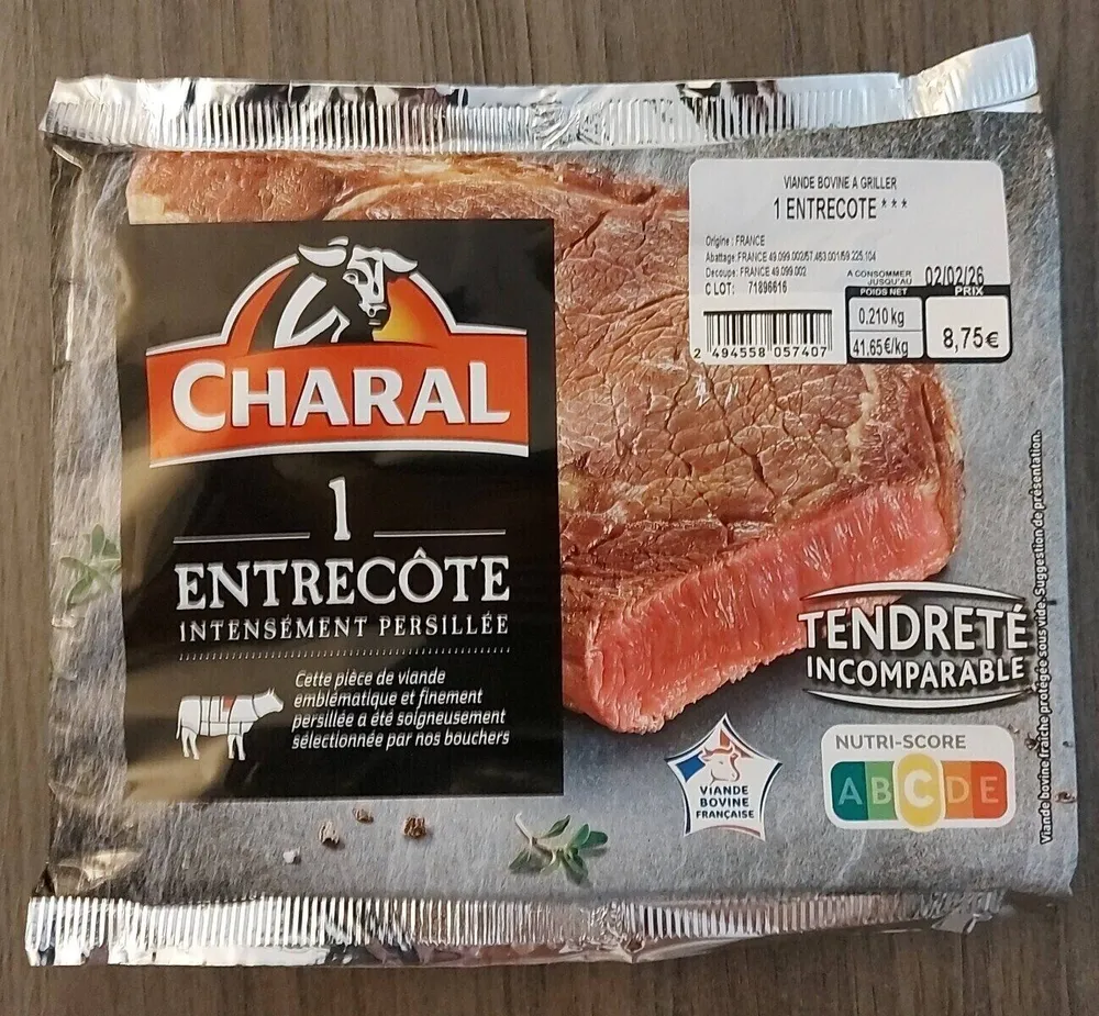Entrecôte intensément persillée