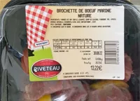 Brochettes de boeuf mariné nature