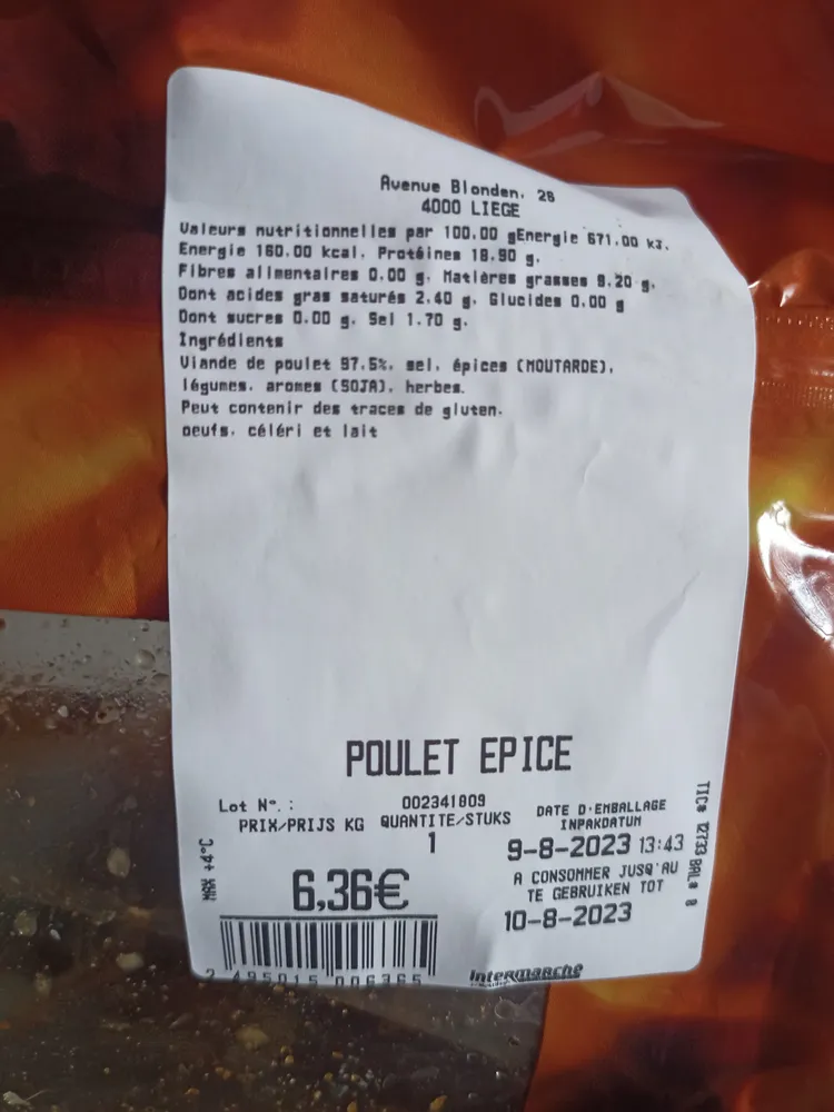 Poulet epice