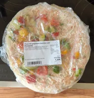 Pizza mit gegrilltem Gemüse und Mozzarella
