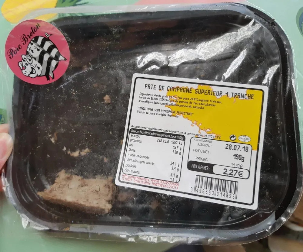 Pâté de campagne supérieur 1 tranche