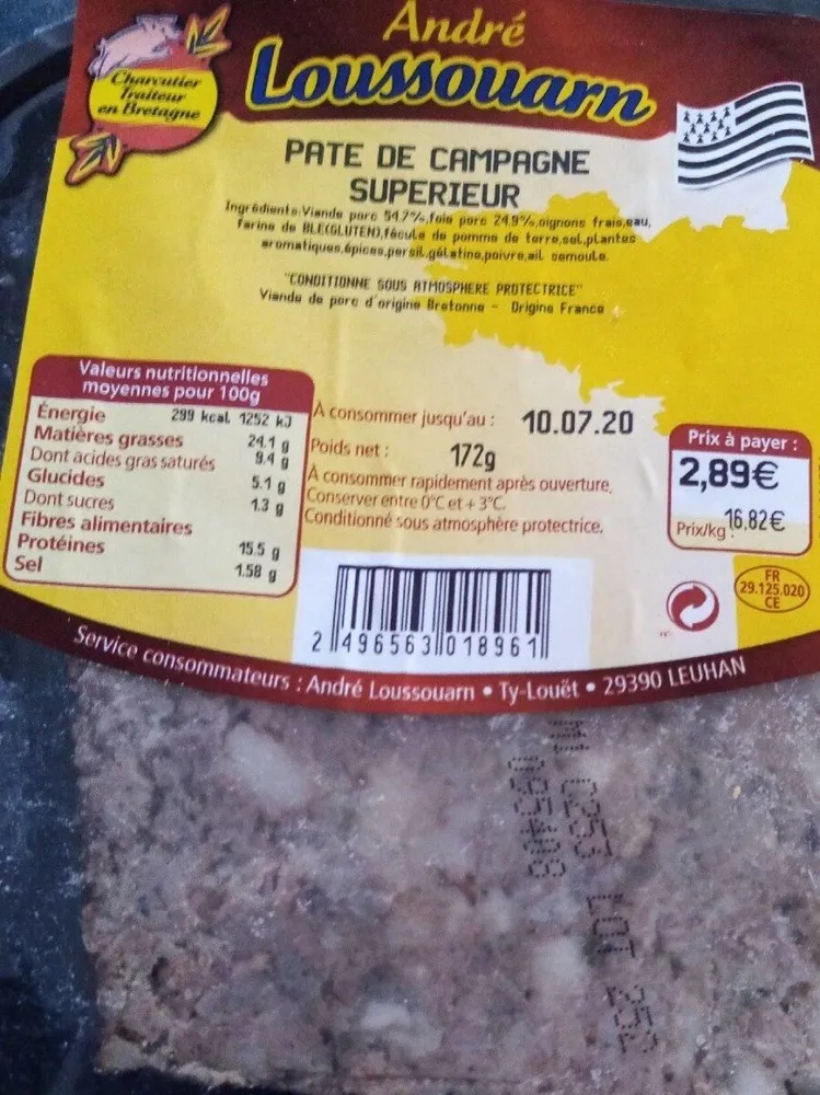 Pâte de campagne supérieur