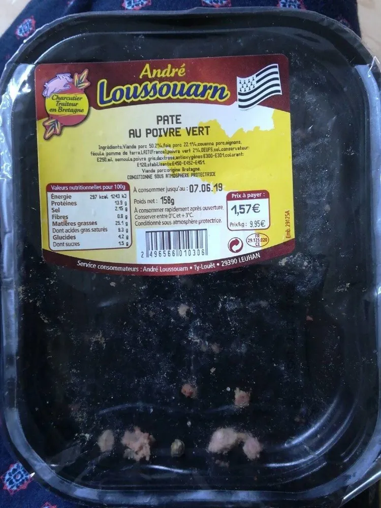 Paté poivre vert loussouarn