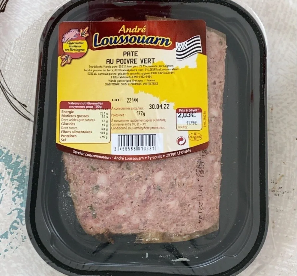 Pate au poivre vert