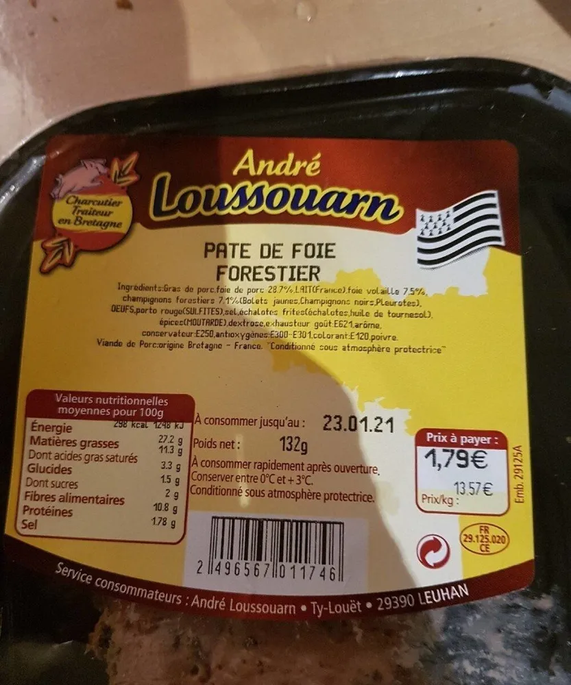 Pâte de foie forestier