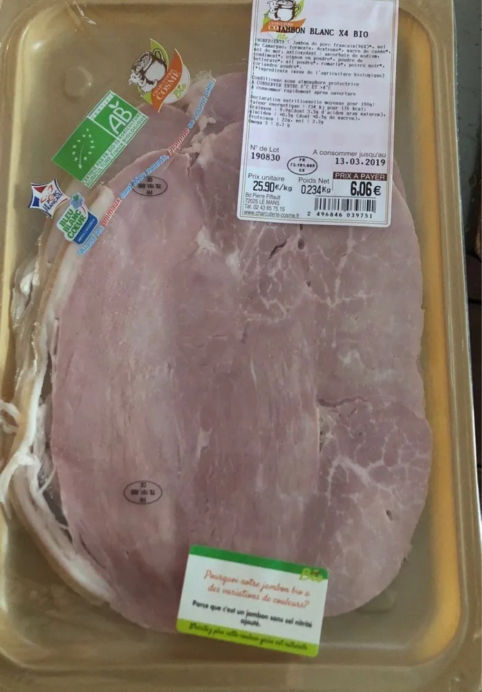 Jambon blanc bio