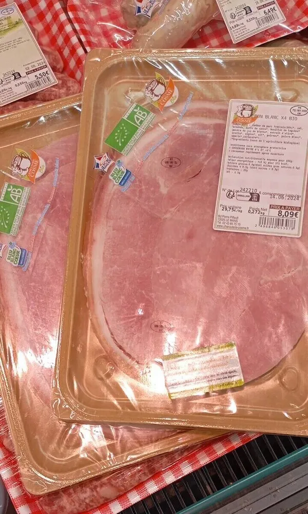 Jambon blanc x4 bio