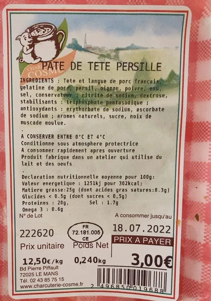 Pâté de tête persillé