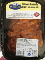 Eminces de viande de porc a la sauce pita