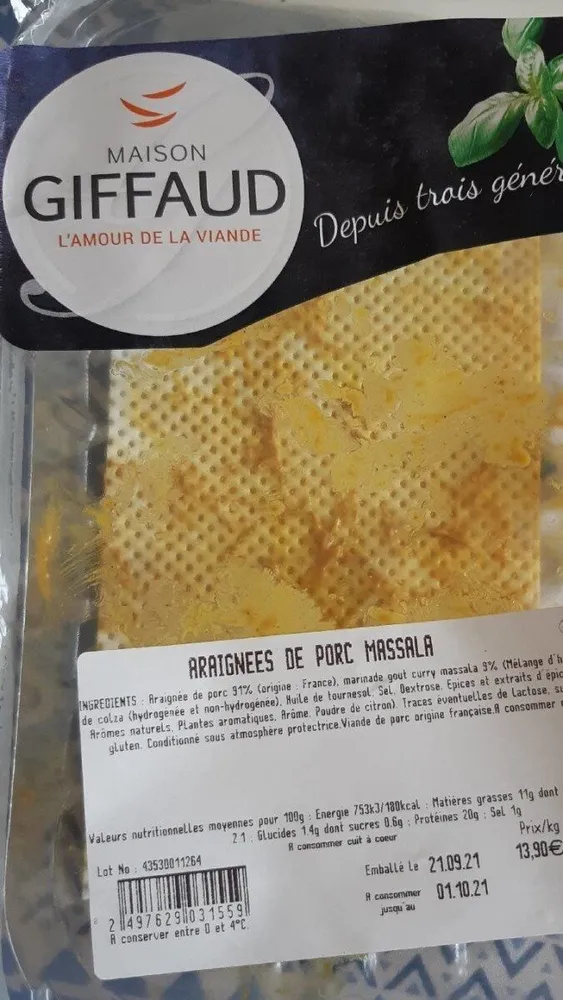 Araignées de porc massala