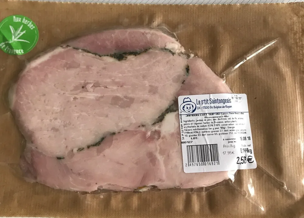 Jambon cuit superieur (aux herbes de Provence)