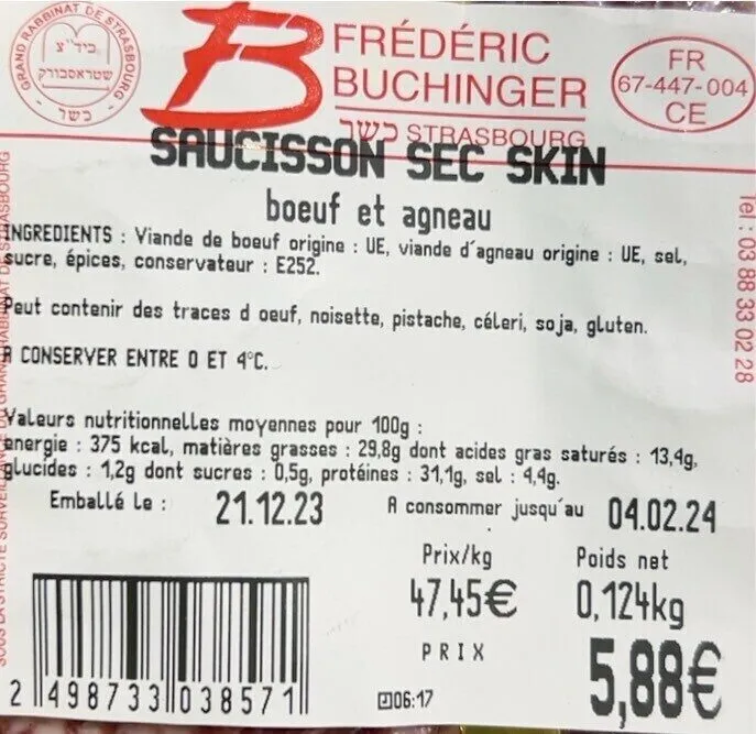 Saucisson Sec Skin