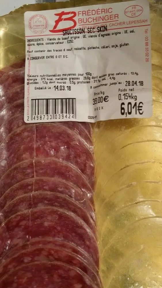 Saucisson sec skin