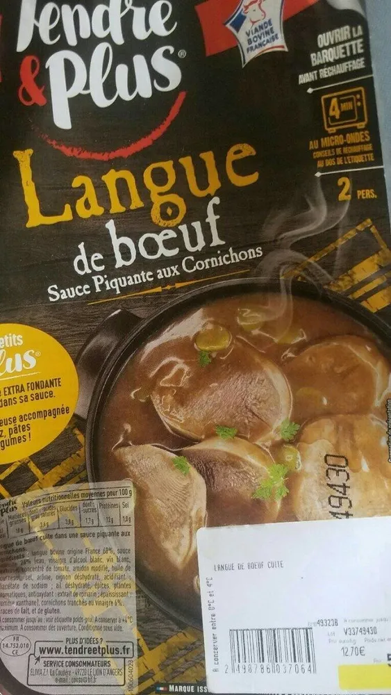 Langue de boeuf sauce piquante