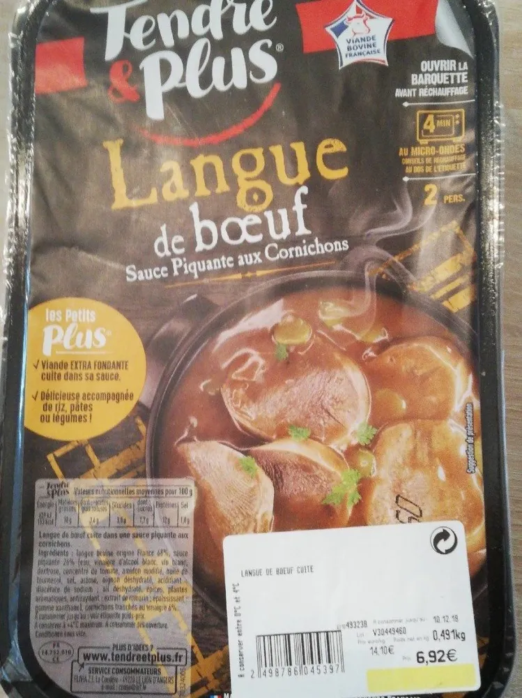 Langue de bœuf sauce piquante