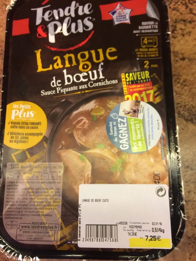 Langue de boueuf sauce piquante