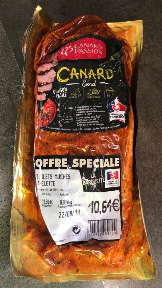 Filet de canard mariné au piment d'espelette