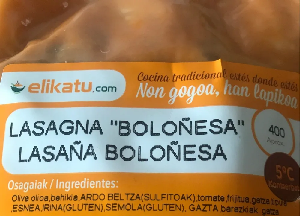 Lasaña boloñesa