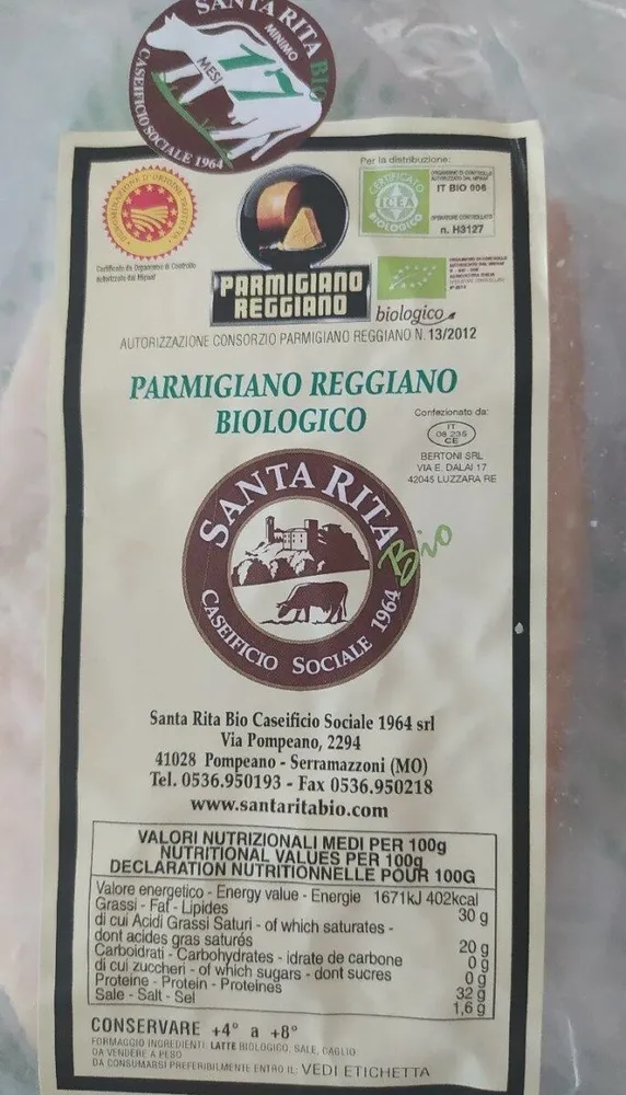 Parmigiano Reggiano biologico