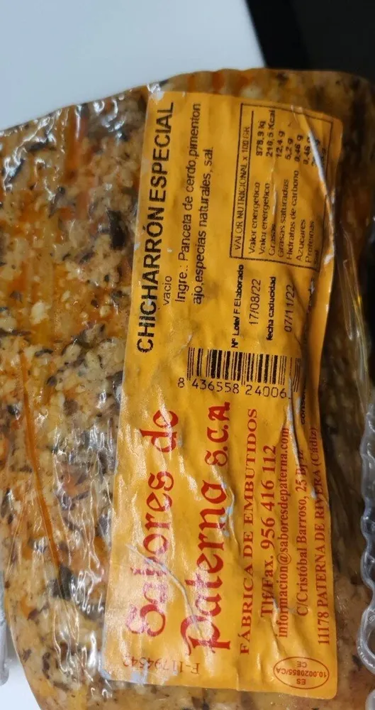 Chicharrón especial