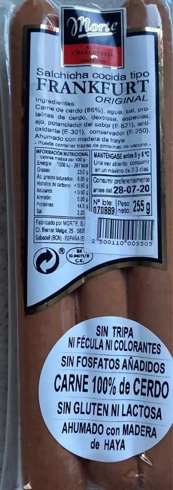 Salchicha cocida