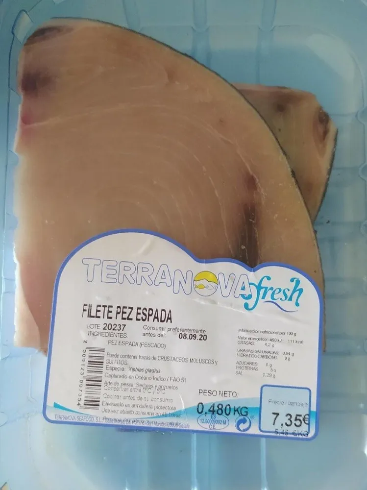 Filete pez espada