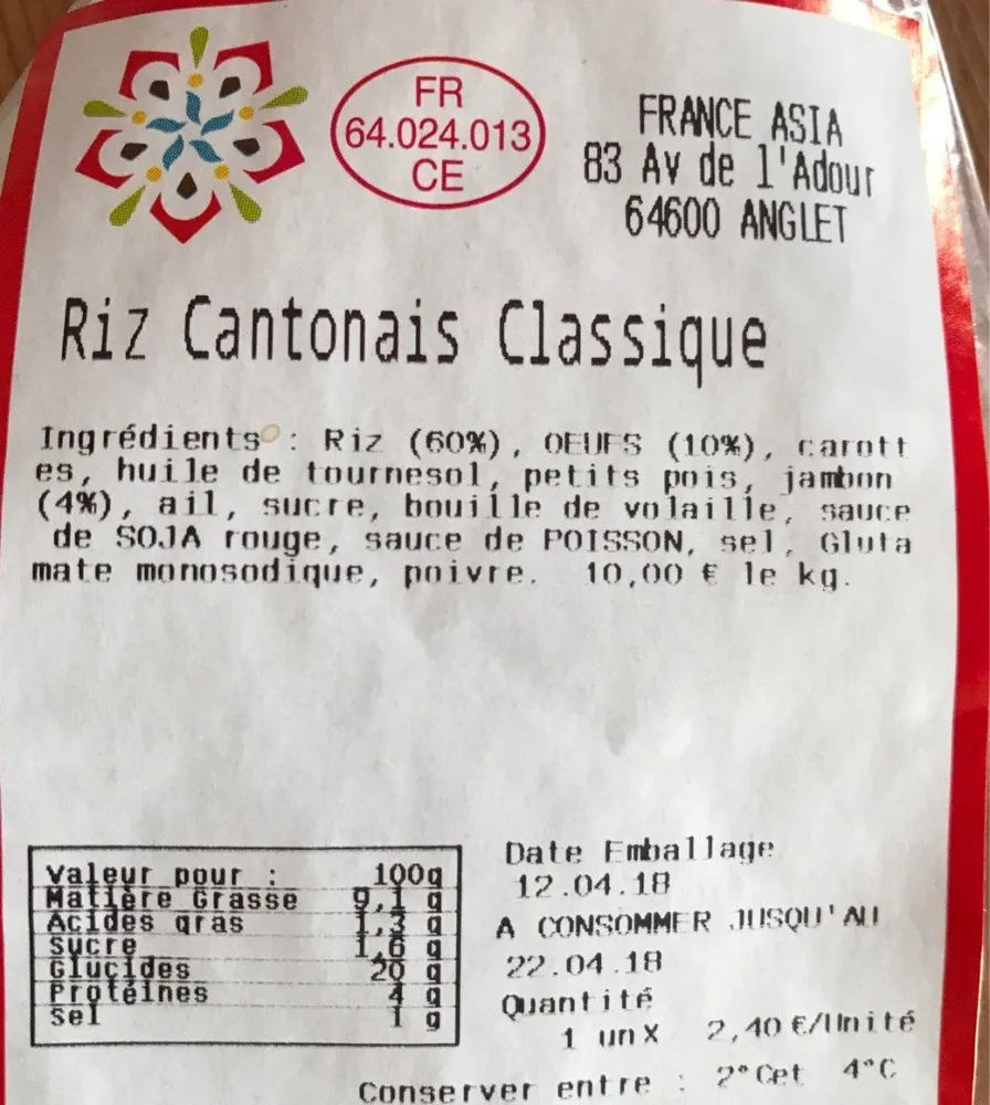 Riz cantonais Classique