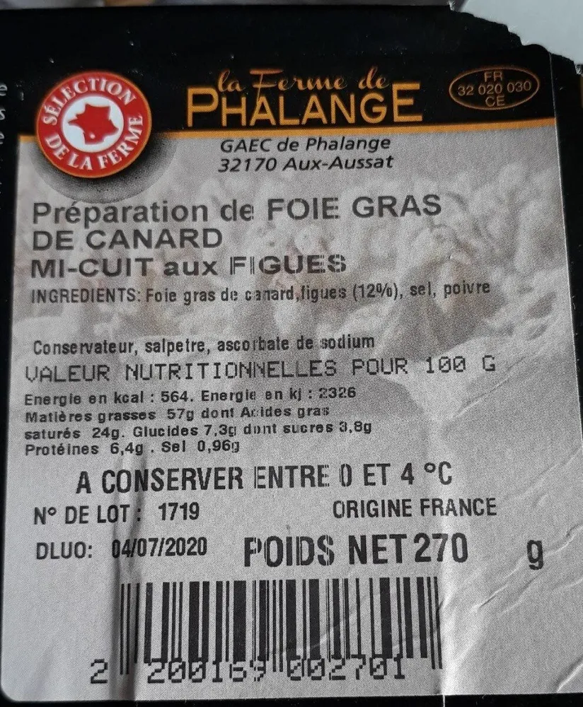 Foie gras de canard mi-cuit aux figues